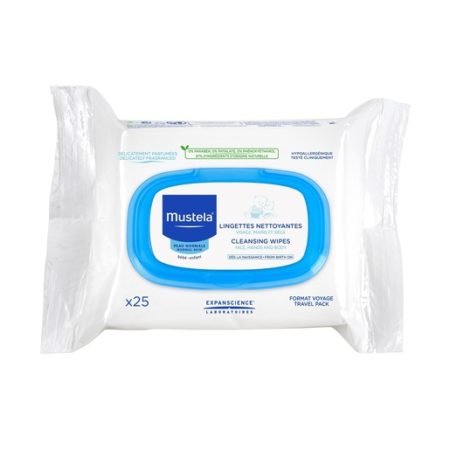 Mustela Cleansing Wipes, Facial Cleansing Wipes, 25 pcs