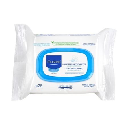 Mustela Cleansing Wipes, Очищающие салфетки для лица, 25 шт