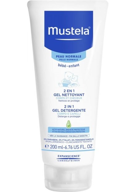 Mustela 2 in 1 Cleansing Gel, 2 in 1 Bathing Gel, 200 ml