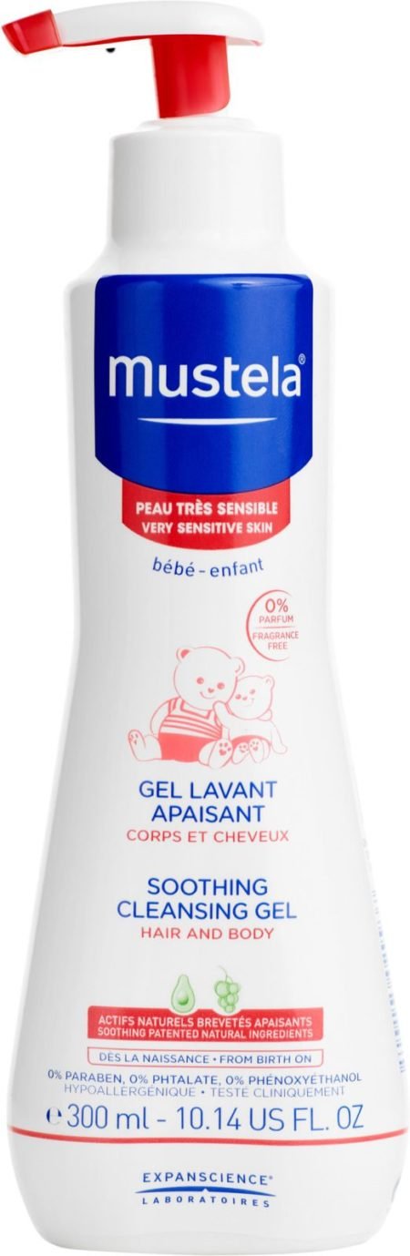 Mustela Soothing Cleansing Gel, Sakitləşdirici hamam geli, 300 ml