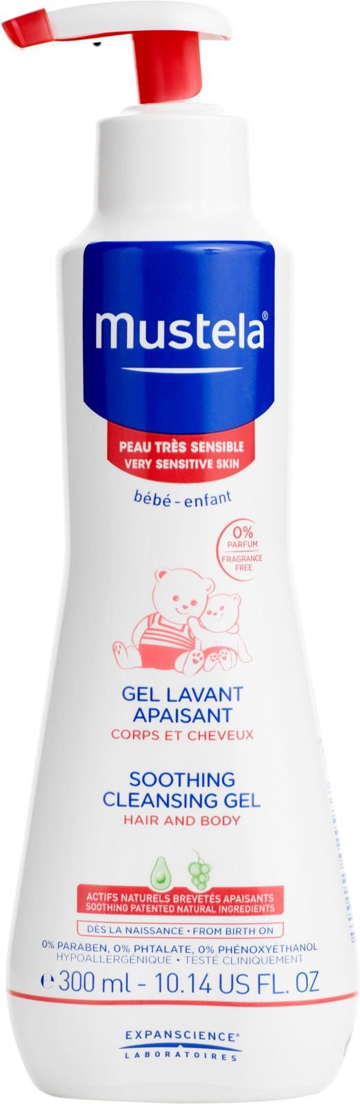 Mustela Soothing Cleansing Gel, Sakitləşdirici hamam geli, 300 ml