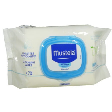 Mustela Cleansing Wipes, Очищающие салфетки для лица и тела, 70 шт.