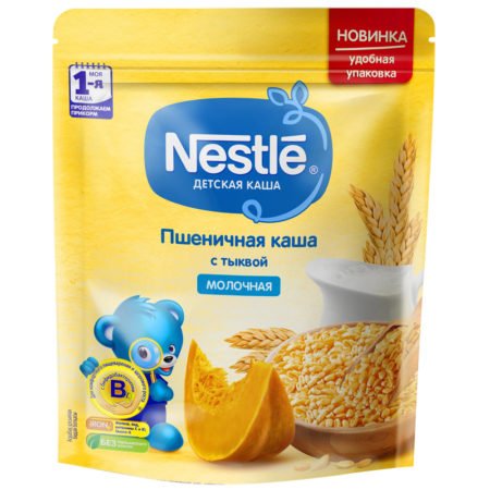 Каша Nestle молочная Пшеничная с тыквой  (с 5 месяцев)