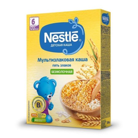 Каша Nestle безмолочная 5 злаков (с 6 месяцев)