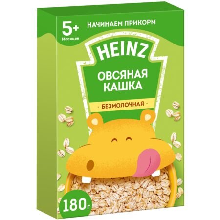 Каша Heinz безмолочная овсяная с пребиотиками (с 5 месяцев) 180 г