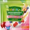 Каша Heinz молочная Любопышки многозерновая йогуртная со сливой, яблоком, малиной, черникой (с 12 месяцев) 200 г 5058
