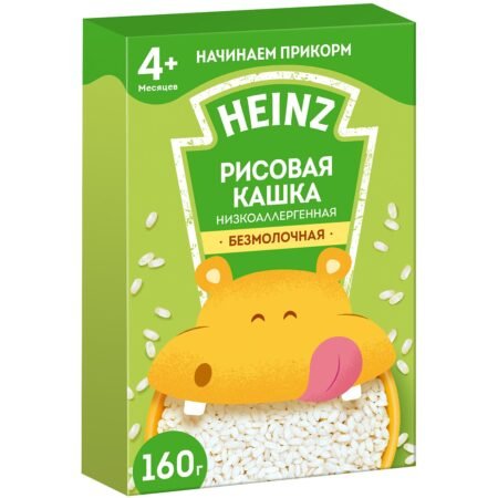 Каша Heinz безмолочная рисовая (с 4 месяцев) 160 г