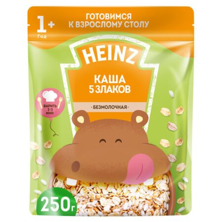 Каша Heinz безмолочная Я большой 5 злаков (с 12 месяцев) 250 г