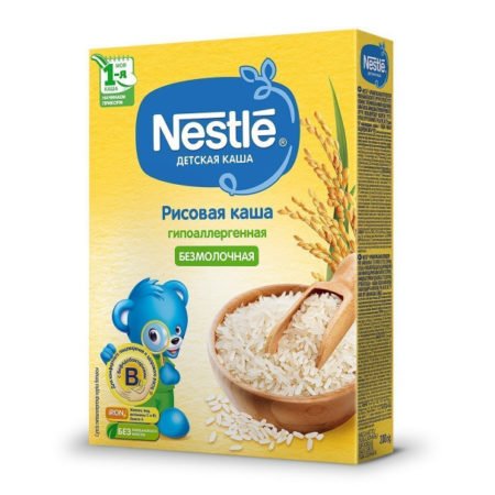 Каша Nestle безмолочная рисовая гипоаллергенная (с 4 месяцев)