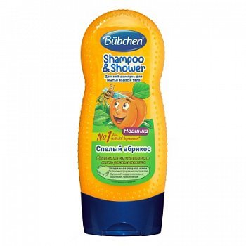 Bubchen Shampoo Ripe apricot for hair and body 230 ml