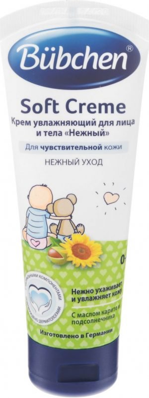 Bubchen Крем увлажняющий для лица и тела «Нежный», 75 мл