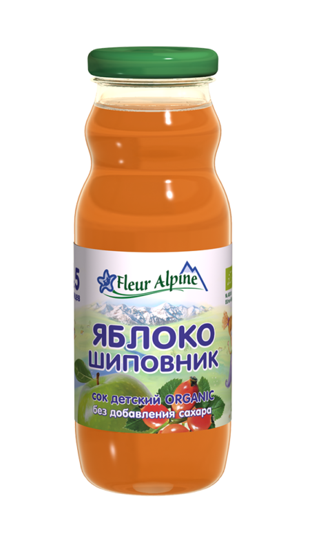 Fleur Alpine детский сок Яблочно-шиповниковый, с 5 месяцев