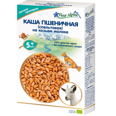 Fleur Alpine каша Пшеничная (спельтовая) на козьем молоке, с 5 месяцев