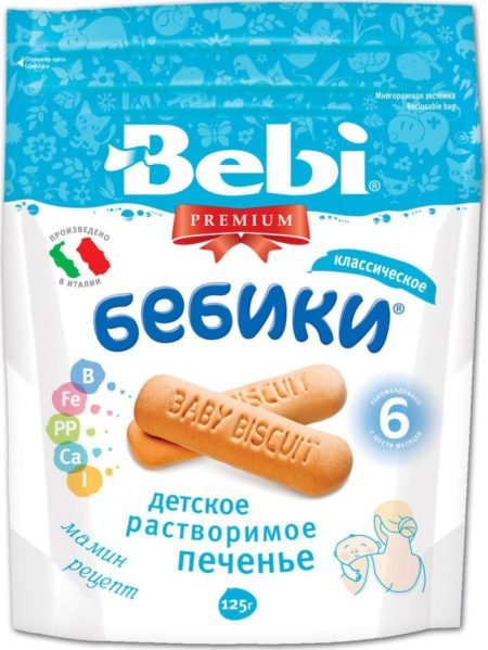 Bebi Bebiki classic cookies (soft packaging) (from 6 months)