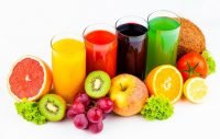 Juices, water, fruit drinks