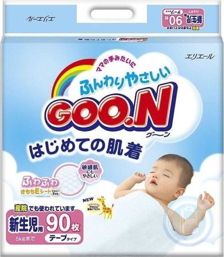 Подгузники Goo.N для новорожденных, размер N/B (0-5 кг), 90 шт.