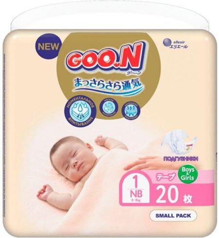 Goo.N Premium Soft uşaq bezi 1 NB razmeri (5 kq-a qədər) uniseks 20 ədəd