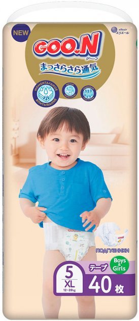 Diapers Goo.N Premium Soft size 5 ХL (12-20 kg) unisex 40 pcs