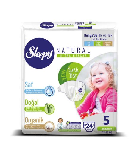 Sleepy подгузники Natural Ultra Sensitive 5 (11-18 кг) 24 шт.