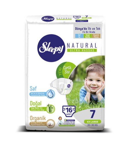 Sleepy подгузники Natural Ultra Sensitive 7 (20-30 кг) 16 шт.