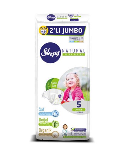 Sleepy подгузники Natural Ultra Sensitive 5 (11-18 кг) 48 шт.