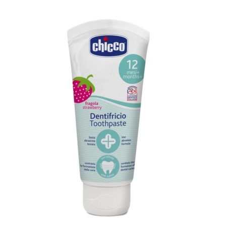 Chicco зубная паста Dentifricio клубничная