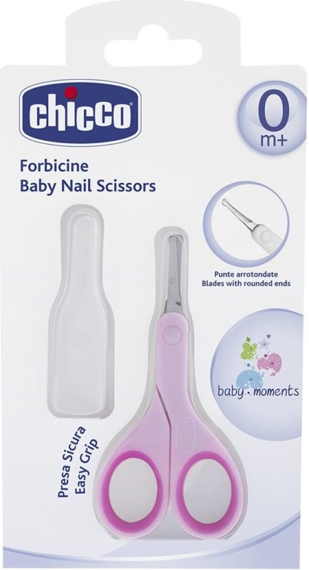 CHICCO ножнички с колпачком розовые