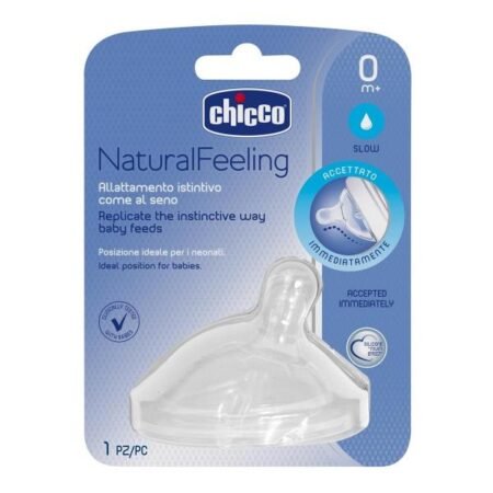 CHİCCO əmzik silikon Natural Feeling 0m + normal axını