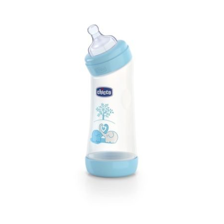 Chicco əyrilmiş  şüşə oğlan WB 250 ml