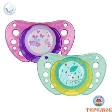 Chicco əmzik Physio Air, futlyar silikon, 12 + (2pcs)