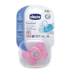 CHİCCO Silikon əmzik mavi 0-6 ay