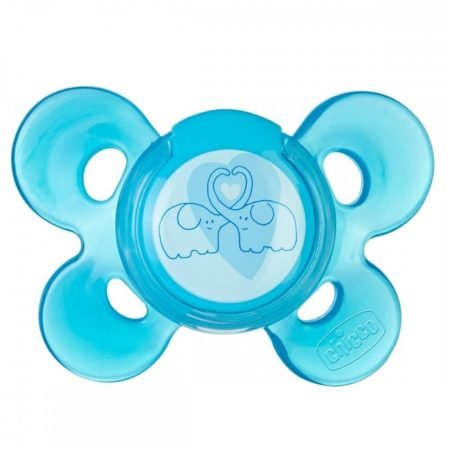 Chicco Silikon əmzik mavi 6-12 ay