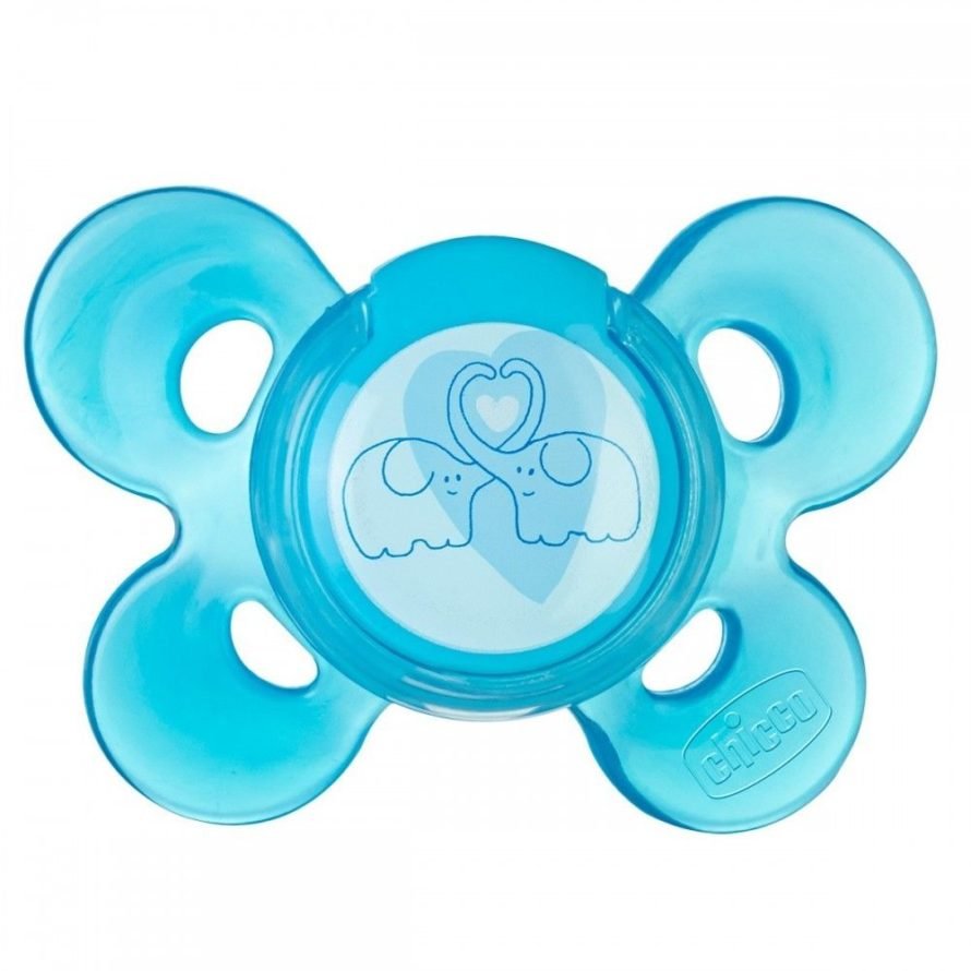 Chicco Silikon əmzik mavi 6-12 ay