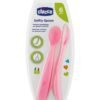 Chicco Soft qızlar üçün qidalanma üçün silikon  yumşaq qaşıq