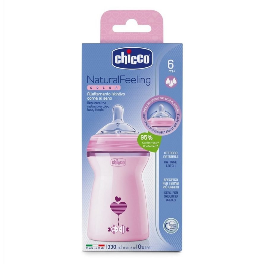 Chicco Natural Feeling feeding bottle 330 ml, 6m+