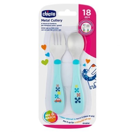 Chicco set spoon, fork boy