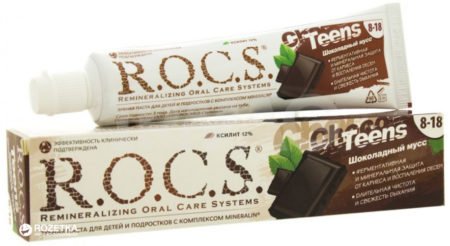 ROCS зубная паста Teens шоколадный вкус 45 гр