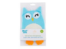 ROXY KIDS Мочалка-рукавичка Baby Owl, цвет голубой