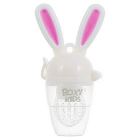 ROXY KIDS Bunny Twist Ниблер для прикорма малышей зайчик розовый