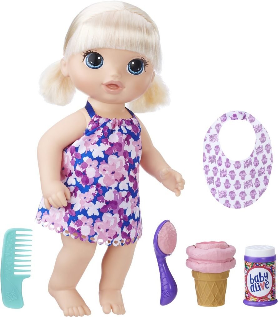 Baby Alive Кукла Малышка с мороженым, цвет синий, сиреневый