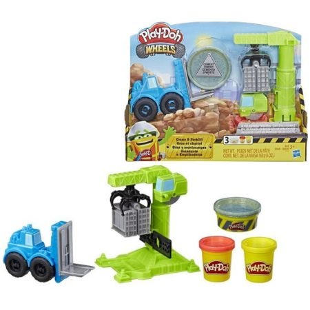 Hasbro Play-Doh Wheels Crane And Forklift E5401