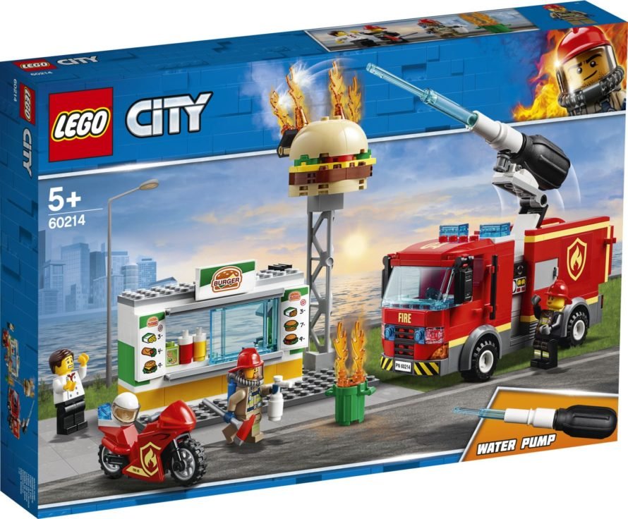 LEGO City 60214 Пожар в бургер-кафе Конструктор, цвет разноцветный