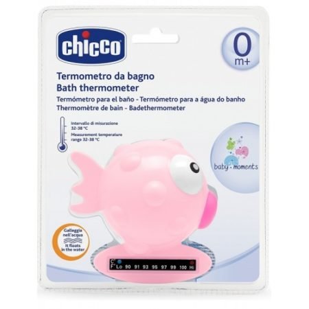 Chicco Термометр для ванной Рыбка розовый