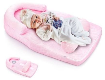 BABY JEM Reflux and flat head pillow, pink