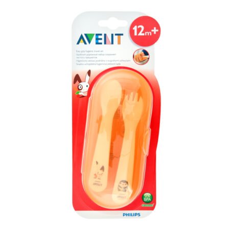 Avent 718/00 Ложечка и вилочка в футляре от 12 месяцев