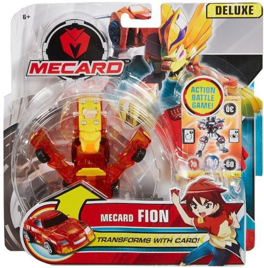 NEW Mattel Mecard Deluxe, трансформер Mecanimals FION Action Battle Card