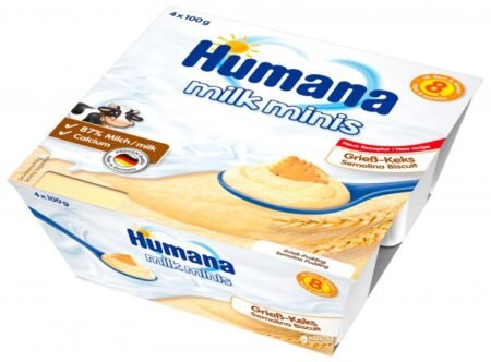 Humana пудинг манный с печеньем 4*100 гр