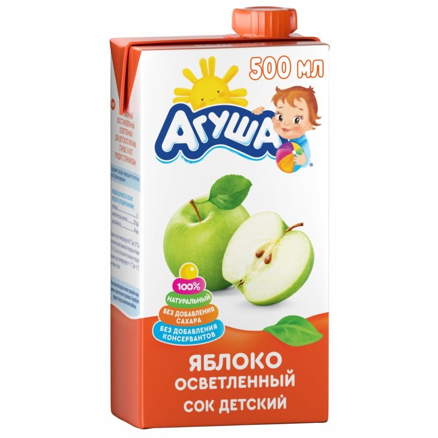 Agusha juice apple sanctified 500 ml