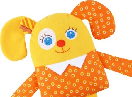 Развивающая игрушка Мякиши «Мой щенок», цвет: оранжевый, желтый