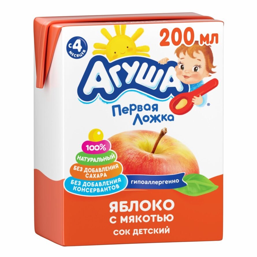 Agusha şirəsi alma 200 ml